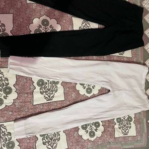 Plazo Pant White And Black Combo