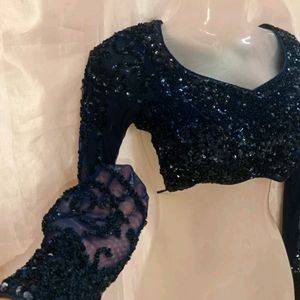 Sexy Backless Sequin Heavy Partywear Blouse