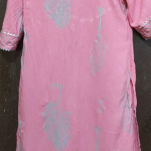 Pink Colour Sharara kurta Set For Girl