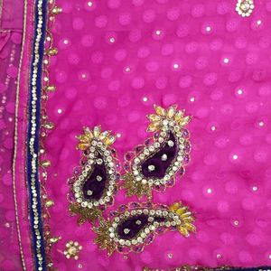 Beautiful Saree With Embroidery