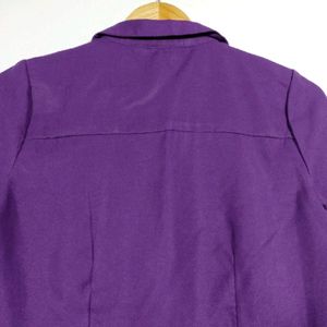 Dark Purple Coller Neck Crop Top 💜
