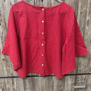 Red Ethnic Top