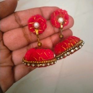 Pink Velvet Earrings