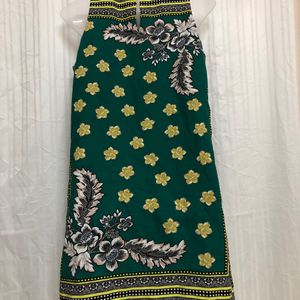 Zara Mini Green Printed Dress