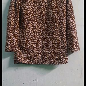 Tiger Print Crepe Top