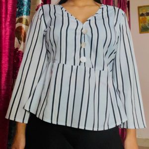 Blue Strip Size M Top