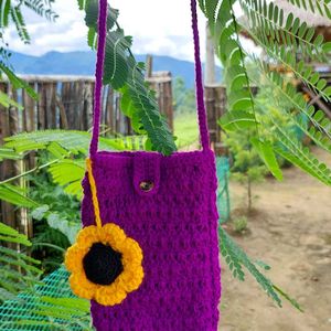 Hand Made Crochet Mobile Bag