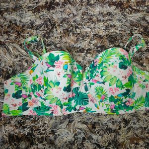 floral bikini top