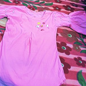 Used Very Light Pink Stylish Top..