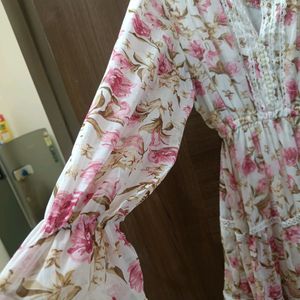 Floral. One Piece Frock For Women Free Size .