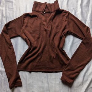 Brown Crop Top