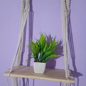 New Wooden Wall Hanging With Flower Pot