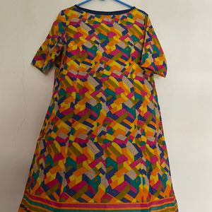 Multi Color Graphic Print Kurta