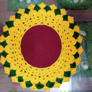 Crochet Sunflower Tabel Mat 🌼