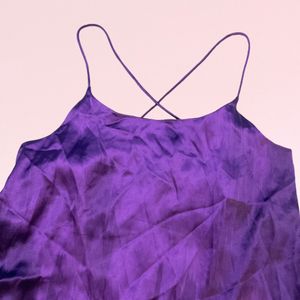 Purple satin Maxi dress