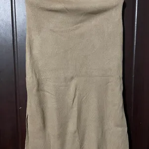 Nude Long Woollen Skirt