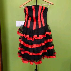 Awesome Flared Party Wear Dress/New With Tag