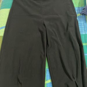 Black Cut Flare Pants