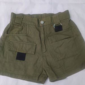 Korean Style Shorts In Olive Colour