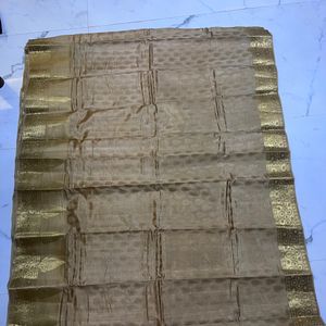 Golden Tussar Silk Saree at Offer Price