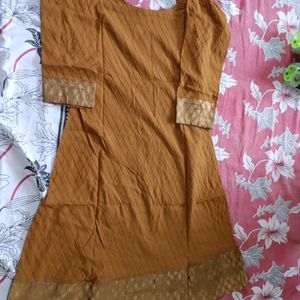 Mustard A-line Kurta