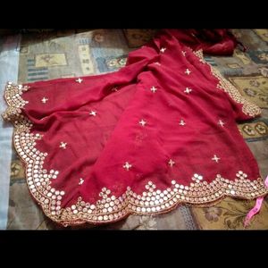 Beautiful Maroon Suit Salwar With Dupatta