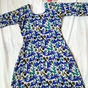 Multi Flower Blue Purple Kurti