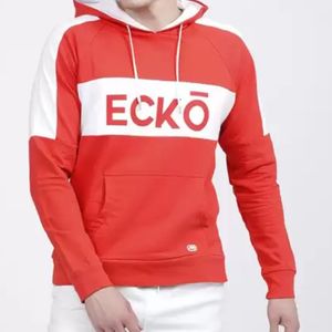 Ecko Unltd Men Red Printed Hooded Sweatshirt