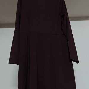 Burgundy Shirt Dress