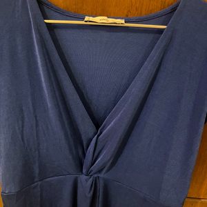 Mango Extended Sleeves Twisted Top