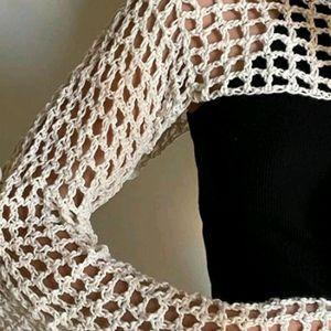 Meshed Top White