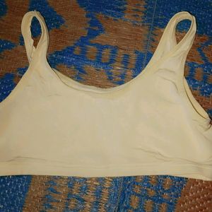 ❤️Beige 🫰🏻 Sports Plain Bra For Women Bust 30in