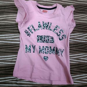 Combo Of Baby hug Pink Tops For 4-5 Years Old