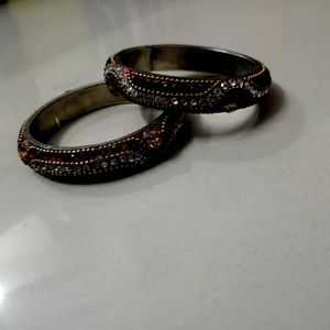 Red Green Diamond Bangles