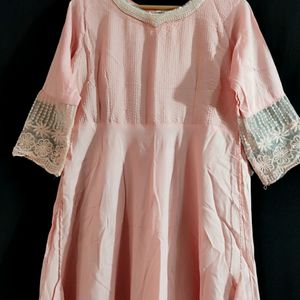 Women Pink Ethnic Kurti