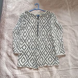 Block Print Angoracopen Sweater