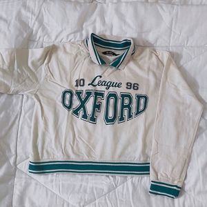 zudio oxford varsity light sweatshirt