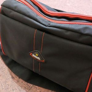 Office Sling BAG Men & Women- Black And Red Polyester