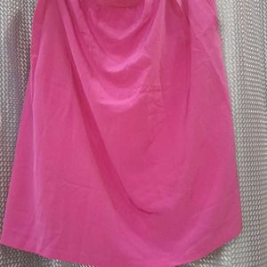 Dark Pink Color A Line Skirt Elastic @ Back