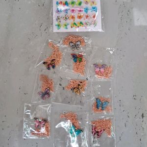 Butterfly Necklace With Free 1 Pair Of Earrin