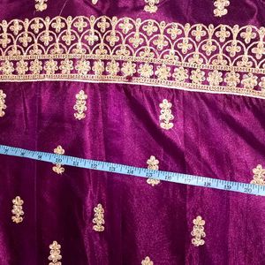 Wine Purple Sharara Lehenga Choli With Dupatta