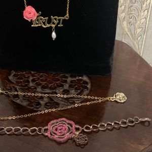 Price Drop!!Combo Of Necklace,Bracelet & Anklet