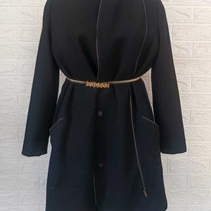 Imported Unisex Black Overcoat