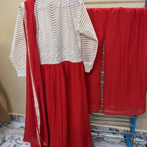 Red Indo Western Dress