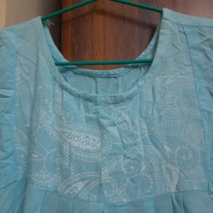 Sky Blue Top With Free Kurta