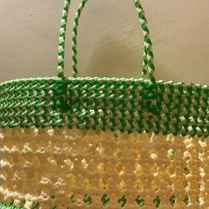 New Green With White Basket