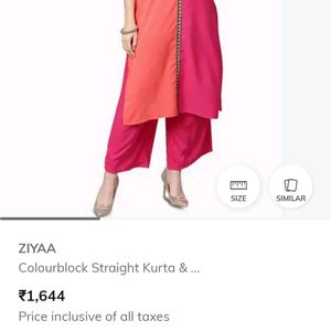 Color Block Trendy And Stylish Straight Kurta 🧿💗