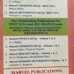 Marvel Mcq Books For JEE And CET (in High Demand)