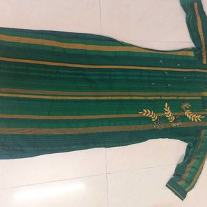 green Kurti Pant Set