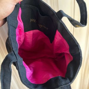 Yves Saint Laurent Black Canvas Vip Tote Bag